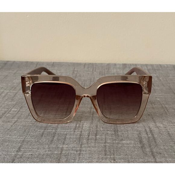 New Kurt Geiger London Womens Crystal Tan/Brown Gradient Square Sunglasses - Picture 2 of 15